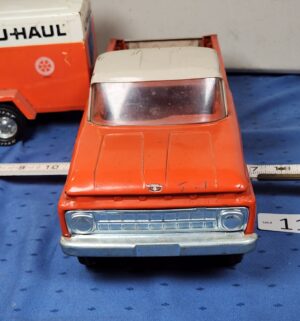 e117- 1960s Nylint pressed steel U-Haul Ford pickup truck and trailer set - Image 6