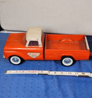 e117- 1960s Nylint pressed steel U-Haul Ford pickup truck and trailer set - Image 7
