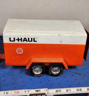 e117- 1960s Nylint pressed steel U-Haul Ford pickup truck and trailer set - Image 8