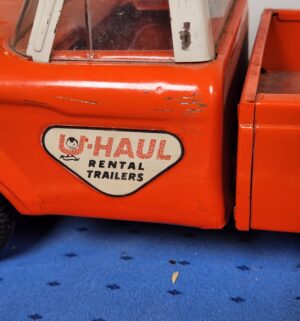 e117- 1960s Nylint pressed steel U-Haul Ford pickup truck and trailer set - Image 9