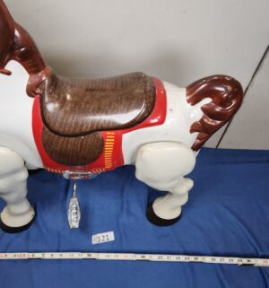 e121- 1950s Mobo Bronco ride-on toy horse. - Image 3
