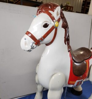 e121- 1950s Mobo Bronco ride-on toy horse. - Image 4