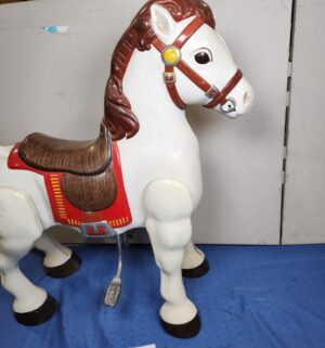 e121- 1950s Mobo Bronco ride-on toy horse. - Image 7