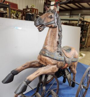 e125- antique French child's horse tricycle or velocipede 1890s-1910 - Image 2