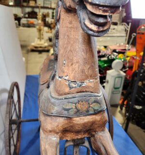 e125- antique French child's horse tricycle or velocipede 1890s-1910 - Image 3