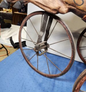 e125- antique French child's horse tricycle or velocipede 1890s-1910 - Image 5