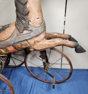 e125- antique French child's horse tricycle or velocipede 1890s-1910 - Image 8