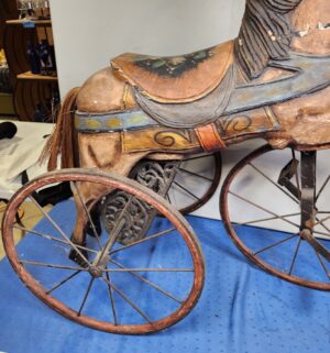 e125- antique French child's horse tricycle or velocipede 1890s-1910 - Image 9