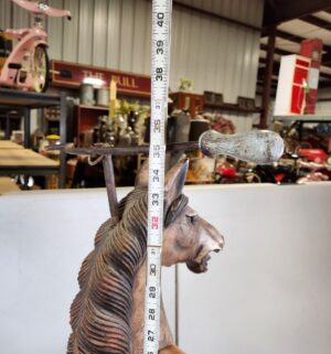 e126- 19th Century hand-carved wooden horse tricycle - Image 15