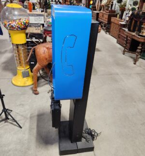 e132- vintage Ohio Bell pay phone in a blue booth - Image 8