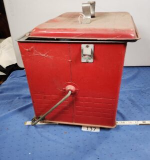 e137- vintage 1950s red Cola Cooler by Poloron Products. - Image 4