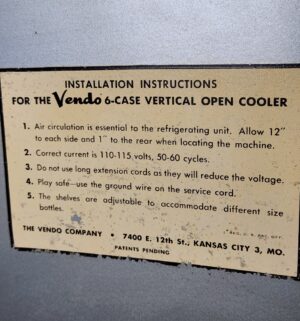e138- 1960s The Vendo Coca-Cola Vendo 6-CV 6 case vertical cooler - Image 19