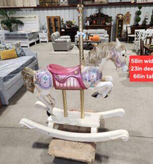 e140- S & S Woodcarvers of California Diana Ross Model Carousel Rocking Horse. (Acquired from Michael Jacksons Neverland Estate)--Supporting documents are missing-- - Image 1