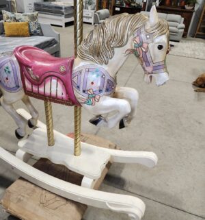 e140- S & S Woodcarvers of California Diana Ross Model Carousel Rocking Horse. (Acquired from Michael Jacksons Neverland Estate)--Supporting documents are missing-- - Image 3