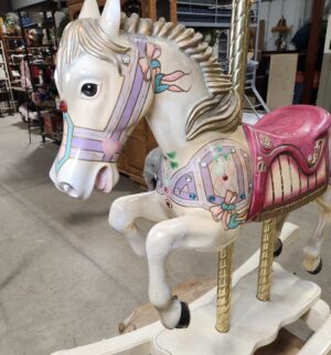 e140- S & S Woodcarvers of California Diana Ross Model Carousel Rocking Horse. (Acquired from Michael Jacksons Neverland Estate)--Supporting documents are missing-- - Image 5
