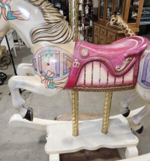 e140- S & S Woodcarvers of California Diana Ross Model Carousel Rocking Horse. (Acquired from Michael Jacksons Neverland Estate)--Supporting documents are missing-- - Image 6