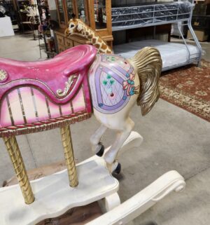 e140- S & S Woodcarvers of California Diana Ross Model Carousel Rocking Horse. (Acquired from Michael Jacksons Neverland Estate)--Supporting documents are missing-- - Image 7
