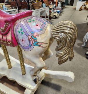 e140- S & S Woodcarvers of California Diana Ross Model Carousel Rocking Horse. (Acquired from Michael Jacksons Neverland Estate)--Supporting documents are missing-- - Image 12