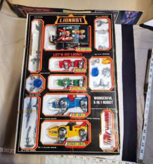 e142- Lionbot (Voltron) 1980s Chogokin Die-Cast 5-in-1 Robot set in its original packaging - Image 2