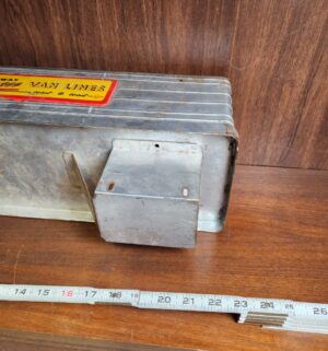 e141- 1940s Marx Hi-Way Express Van Lines pressed steel toy truck and trailer. - Image 9