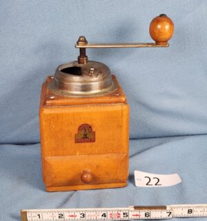 e22- vintage Armin Trosser hand-crank coffee grinder