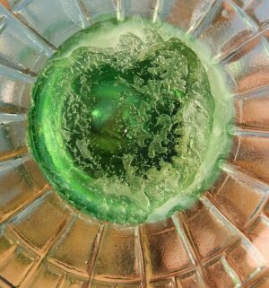 e50- Cambridge Decagon green depression glass pedestal tray - Image 3
