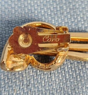 e141- 1950s Corocraft Regency necklace matching clip-on earrings - Image 6