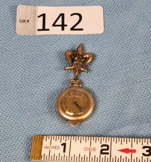 e142- Imperial 15 jewels gold plated pocket watch.
