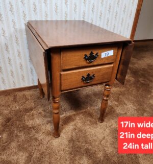g19- Sprague Carleton Rock Maple Drop Leaf Table