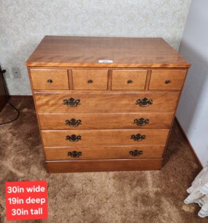 g29- Mid Century Maple Dresser Chest
