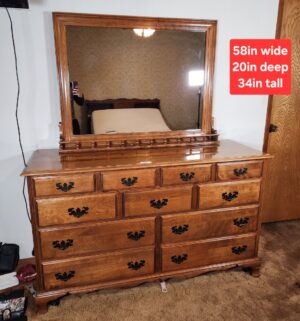 g32- Mid Century Cal Shops 11 Drawer Dresser w/ mirror. Amazing condition
