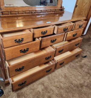 g32- Mid Century Cal Shops 11 Drawer Dresser w/ mirror. Amazing condition - Image 5