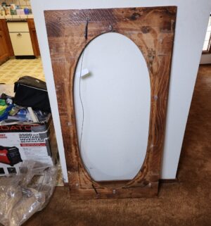 g59- Antique Tiger Oak Frame - Image 3