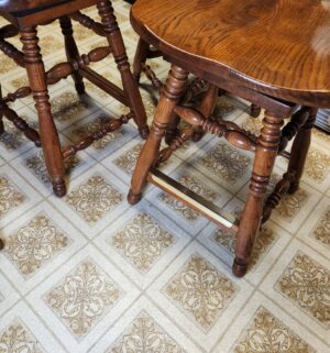 g60- Vintage Maple Swivel Bar Stools - Image 5