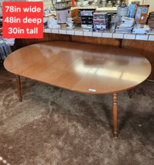 g61- Vintage Dining Table Only. 3 Extensions