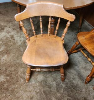 g65- S. Bent & Bros. oak Windsor dining chairs + extra chair - Image 4