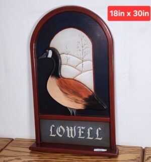 g70- Wood Carved Canadian Goose Sign