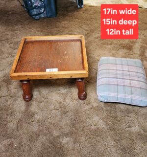 g81- antique wood stool