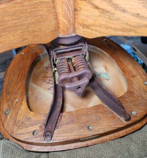 g91- Antique Bankers Chair. US Dept of Interior Bureau of Reclamation - Image 6