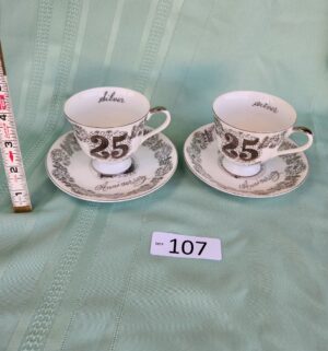 g107- 25th anniversary tea cups