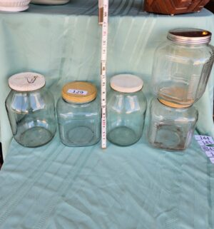 g129- vintage glass jars