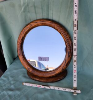 g136- oak mirror