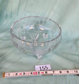g155- Crystal Footed Bowl