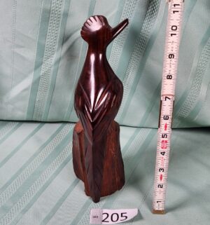 g205- hand-carved ironwood quail sculpture