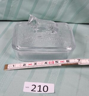 g210- Glass Cow Butter Dish