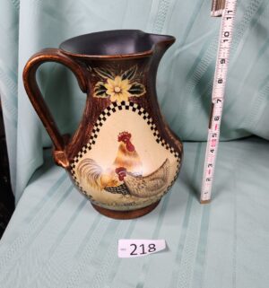 g218- rooster/chicken pitcher