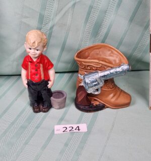 g224- two vintage planters