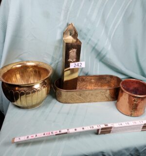 g242- brass and copper items