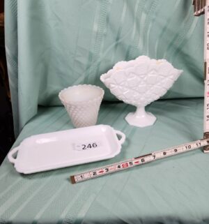g246- milk glass items
