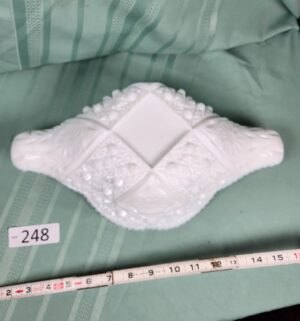 g248- Kemple milk glass Napoleon Hat bowl. - Image 3